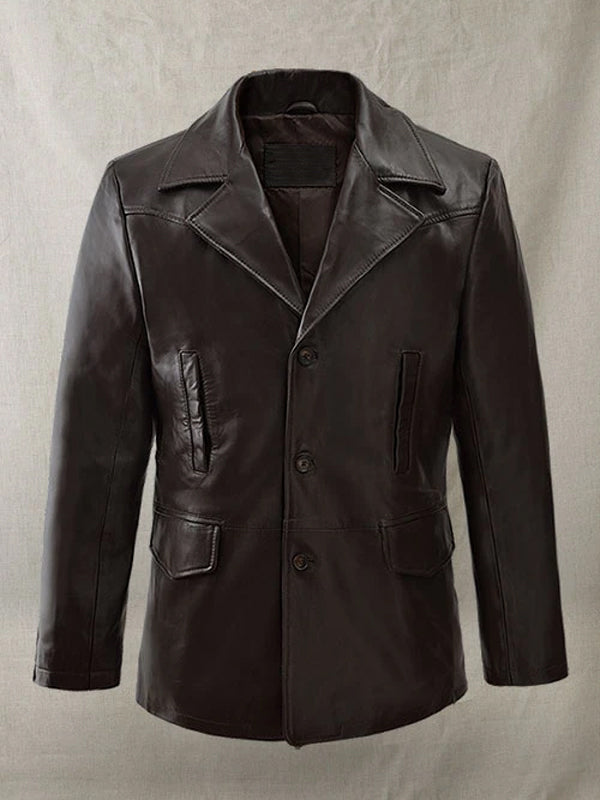 Aaron Eckhart Love Happens Leather Trench Coat