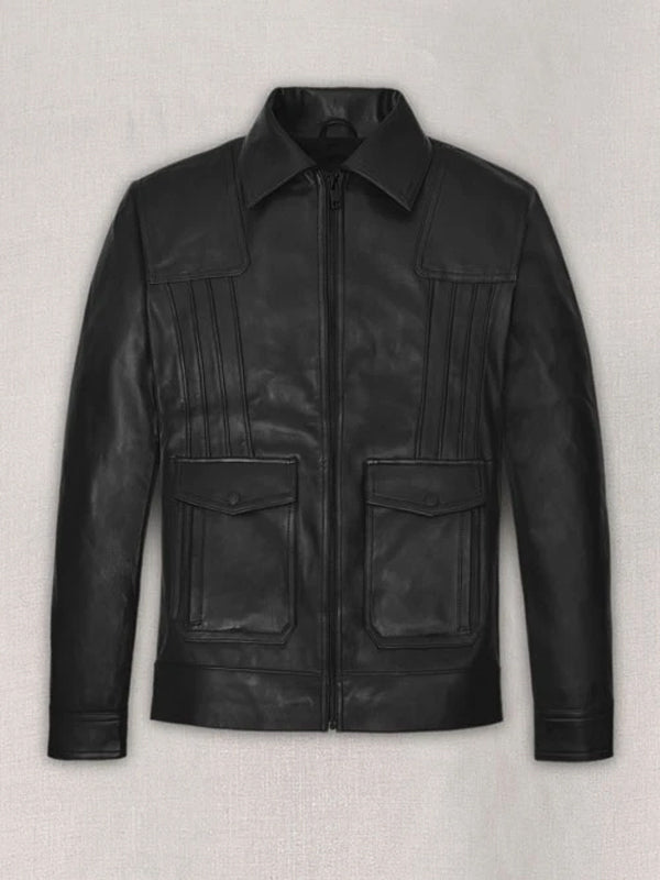 Aaron Taylor Johnson Black Leather Jacket