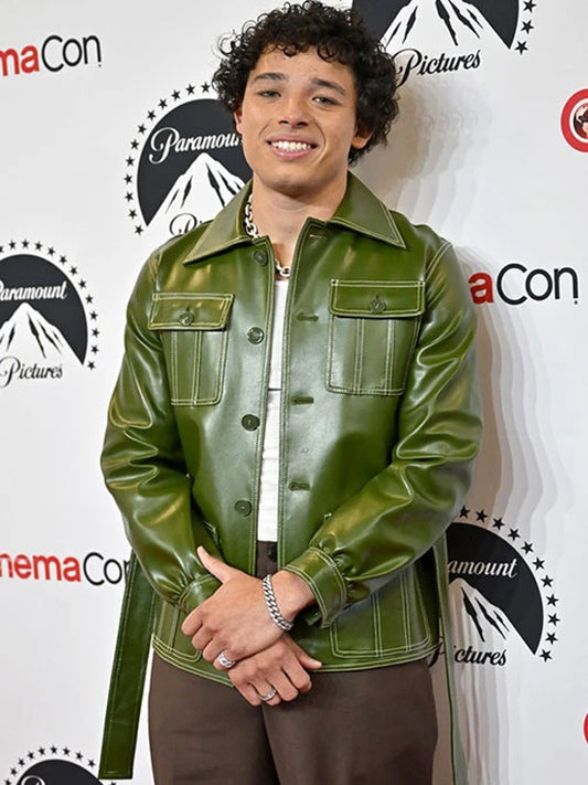 Anthony Ramos Green Leather Jacket