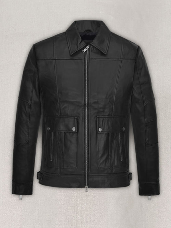 BTS Incheon Airport Jungkook Black Leather Jacket