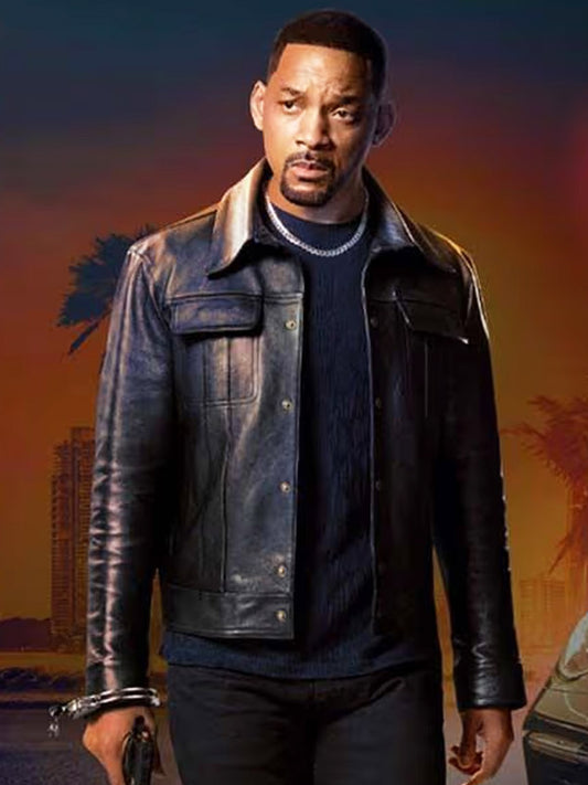 Bad Boys Ride or Die 4 Will Smith Brown Leather Jacket