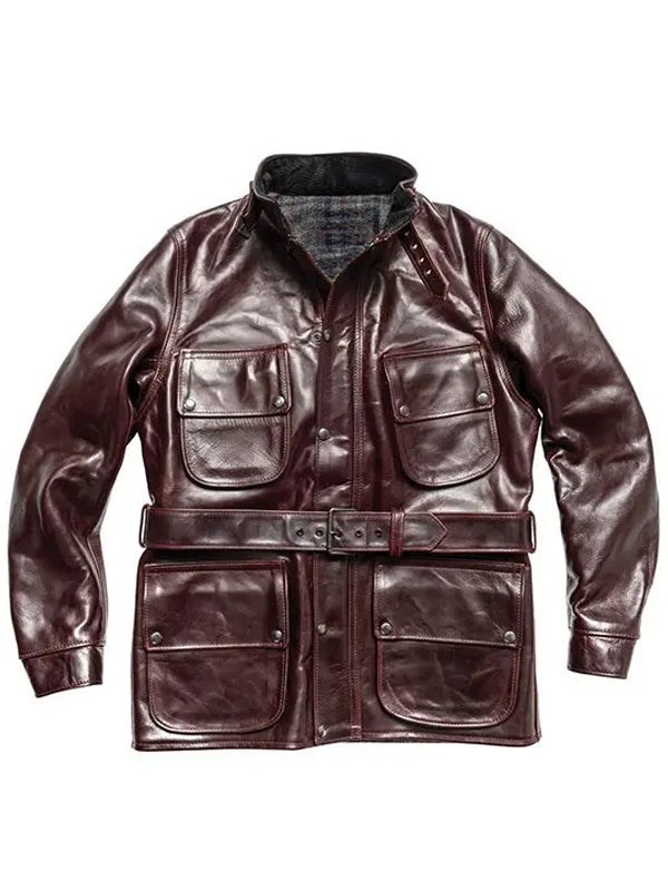 Barbour Triumph Brown Motorcycle Leather Jacket