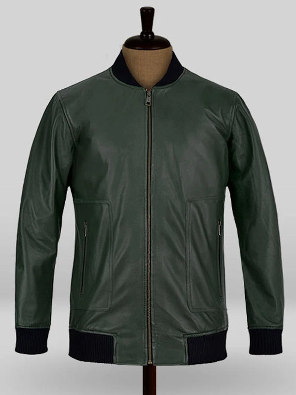 Bradley Cooper Brown Bomber Leather Jacket