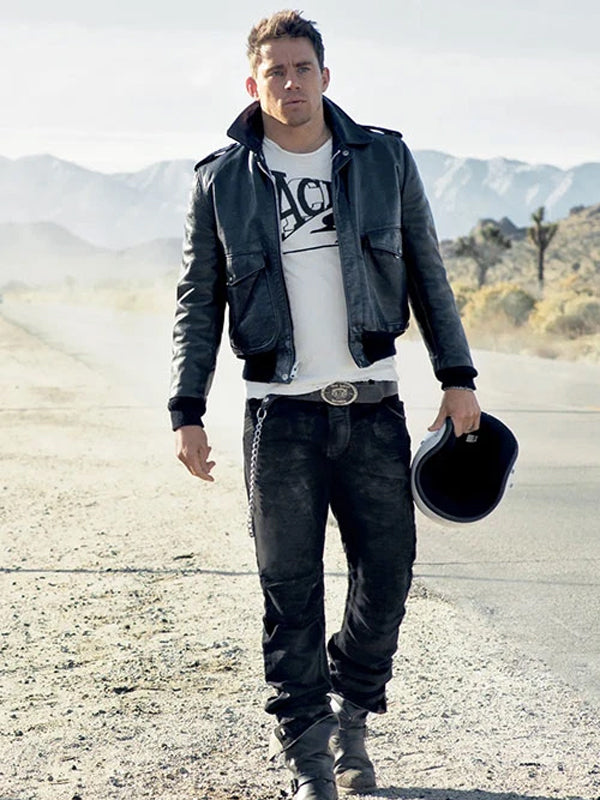 Channing Tatum Black Bomber Leather Jacket