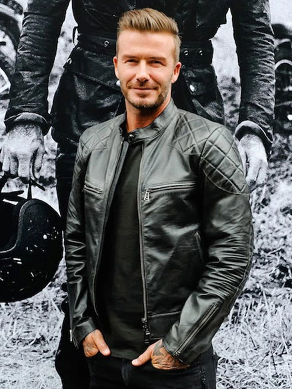 David Brown Leather Biker Jacket