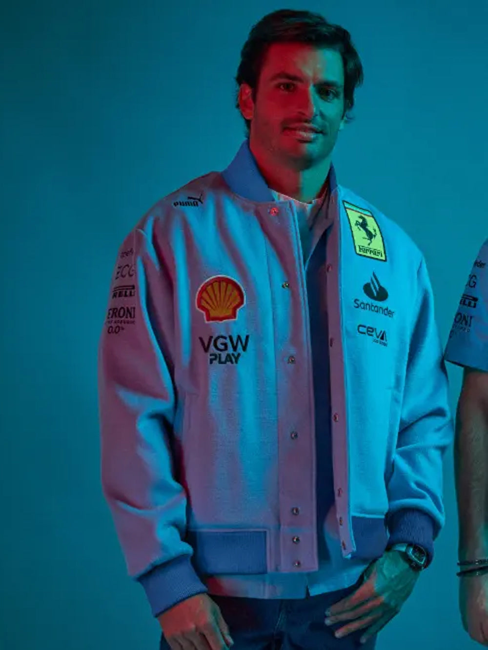 Ferrari Blue Miami Grand Prix Formula One Jacket