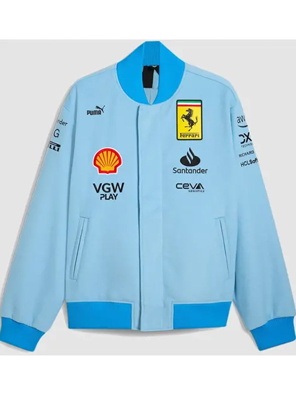 Ferrari Blue Miami Grand Prix Formula One Jacket