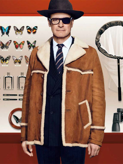 Harry Hart Kingsman The Golden Circle Brown Shearling Coat