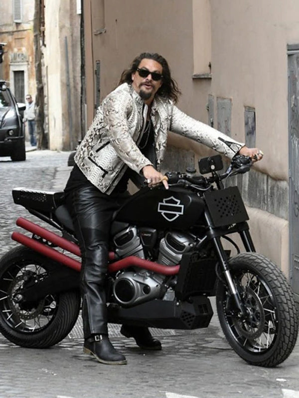 Jason Momoa Fast X White Leather Jacket