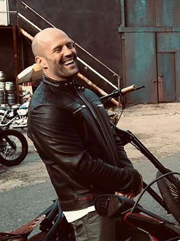 Jason Statham Expend4bles Black Leather Jacket