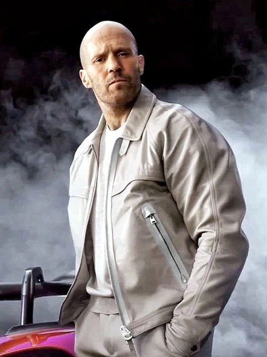 Jason Statham Fast X Beige Leather Jacket