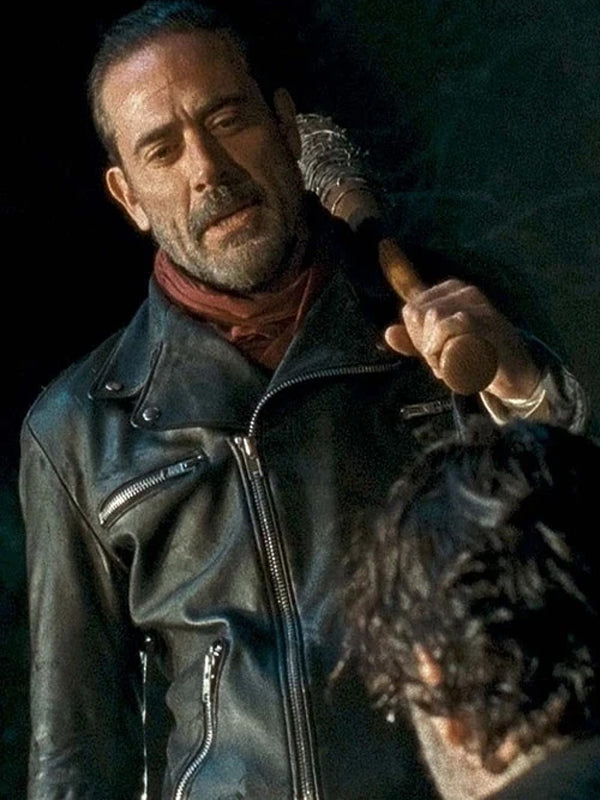 Jeffrey Dean Morgan The Walking Dead S11 Biker Leather Jacket