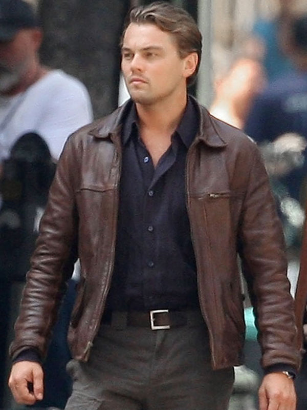 Leonardo DiCaprio Inception Brown Leather Jacket