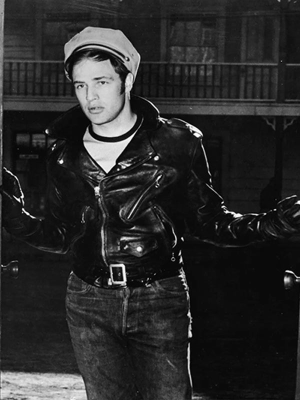 Marlon Brando The Wild One Biker Leather Jacket