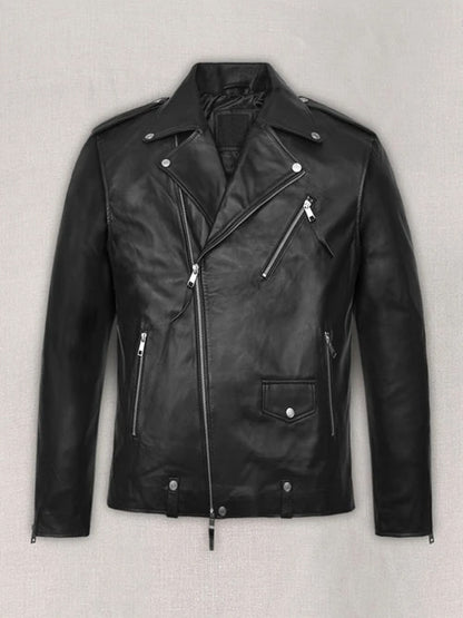 Michael B Jordan Black Leather Biker Jacket