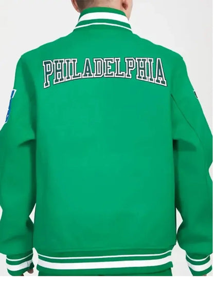 NFL Philadelphia Eagles Crest Kelly Green Varsity Jacket