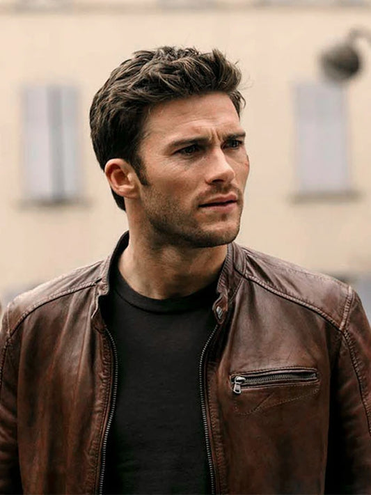 Scott Eastwood Overdrive Brown Leather Jacket