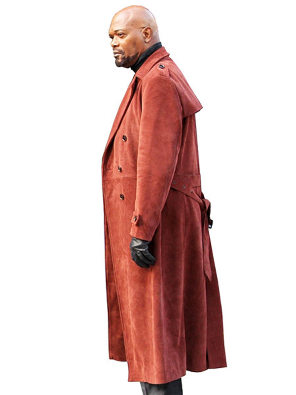 Shaft Samuel L Jackson Brown Leather Coat