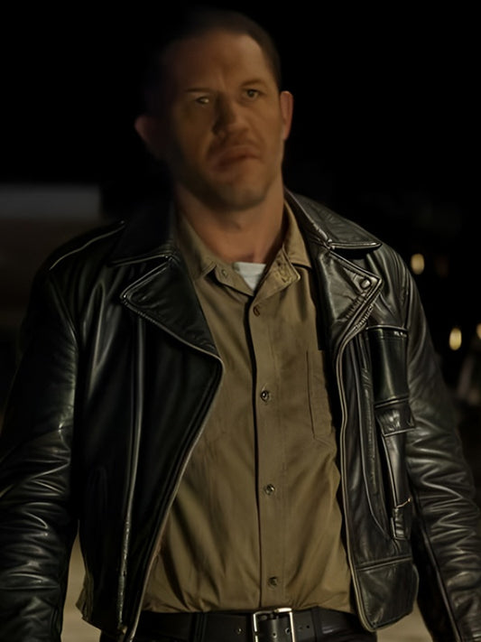 The Bikeriders Tom Hardy Black Leather Biker Jacket