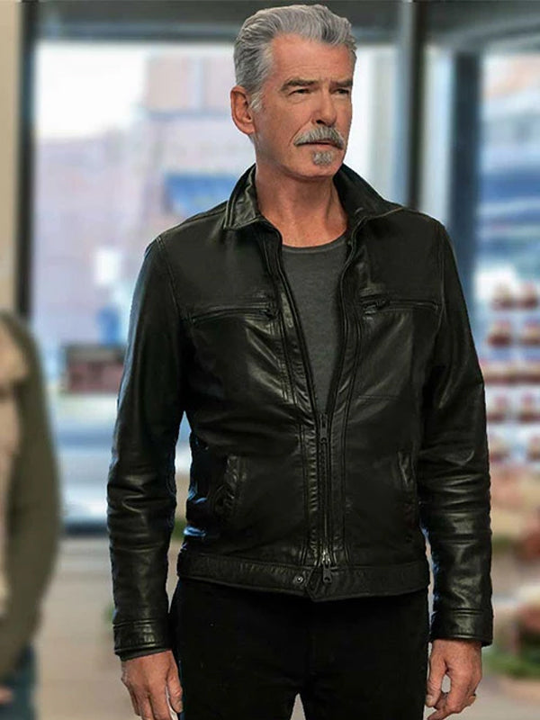 The Out-Laws Pierce Brosnan Black Leather Jacket