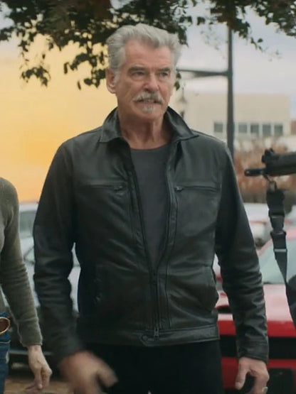 The Out-Laws Pierce Brosnan Black Leather Jacket