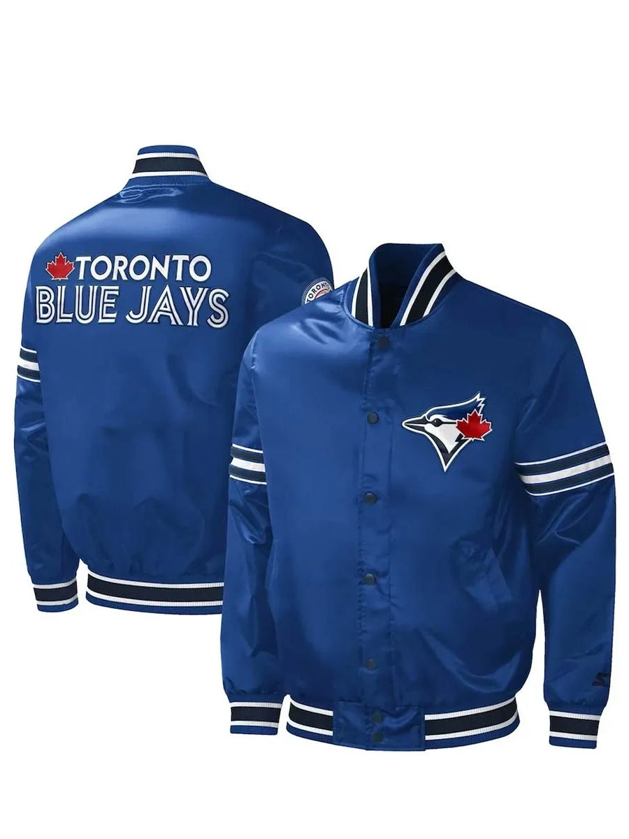 Toronto Blue Jays Satin Blue Varsity Jacket