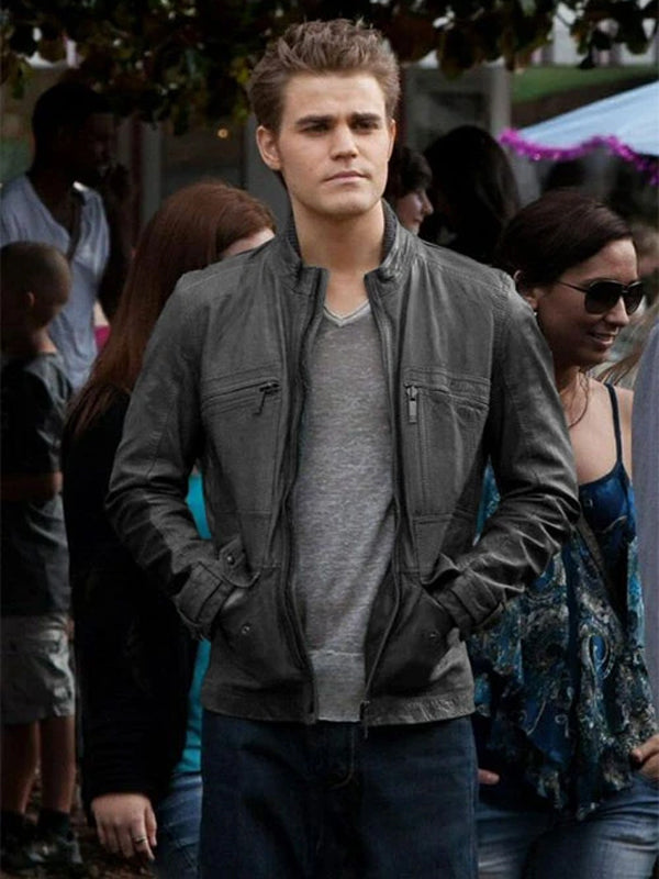 Vampire Diaries Stephen Salvatore Black Leather Jacket