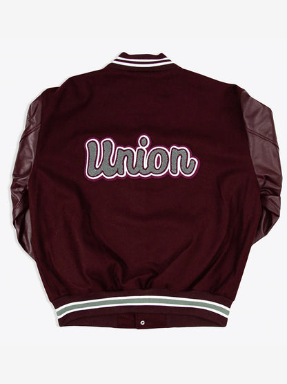 Virginia Union University Moto 3.0 Maroon Varsity Jacket