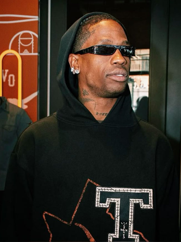 Travis Scott CJ X M&N X University Of Texas Black Hoodie